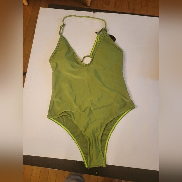 Avid love Swimwear Green One Piece Bikini Size Large - Picture 1 of 4